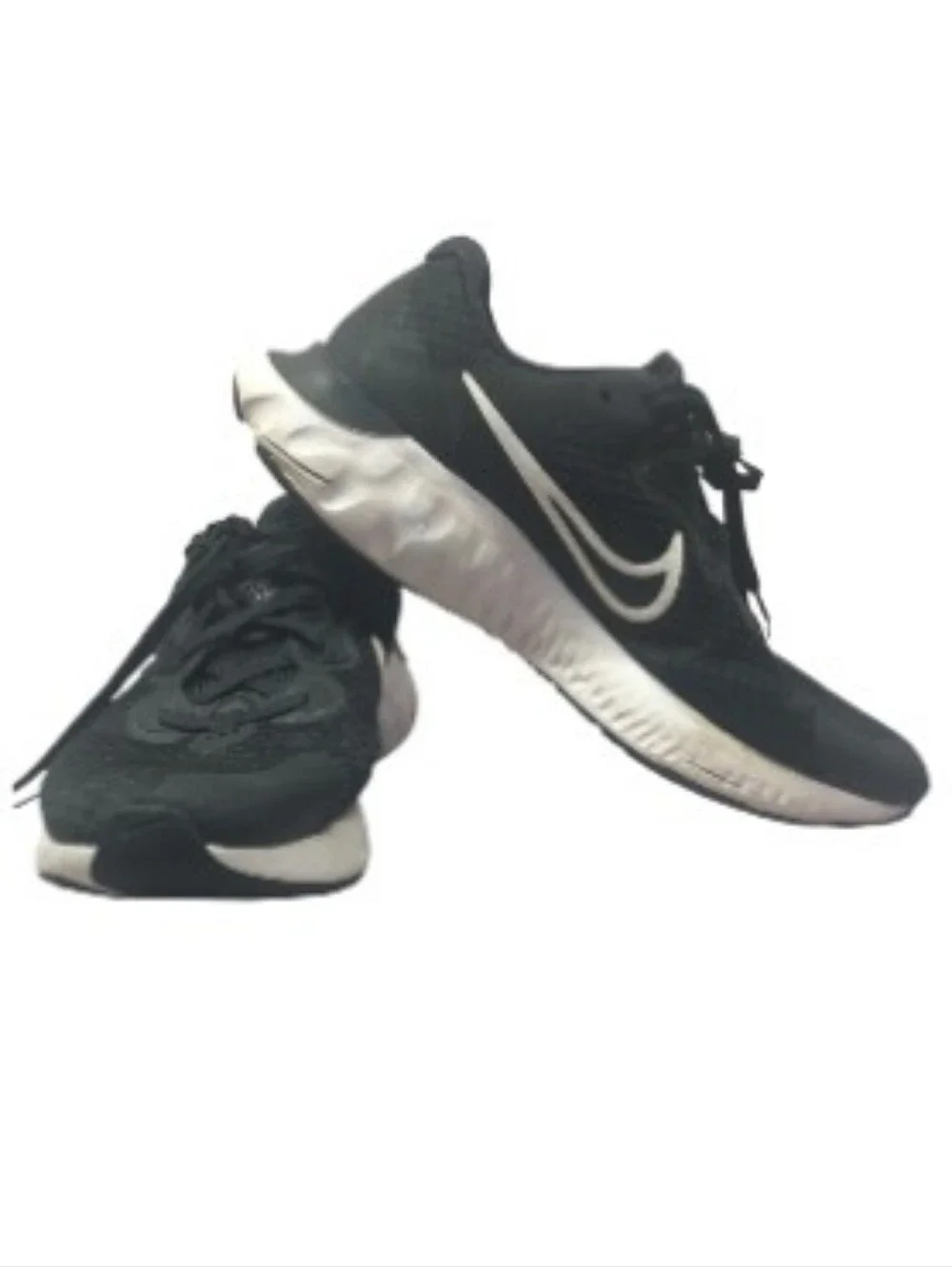 Black Nike Renew Running Shoes - Back View